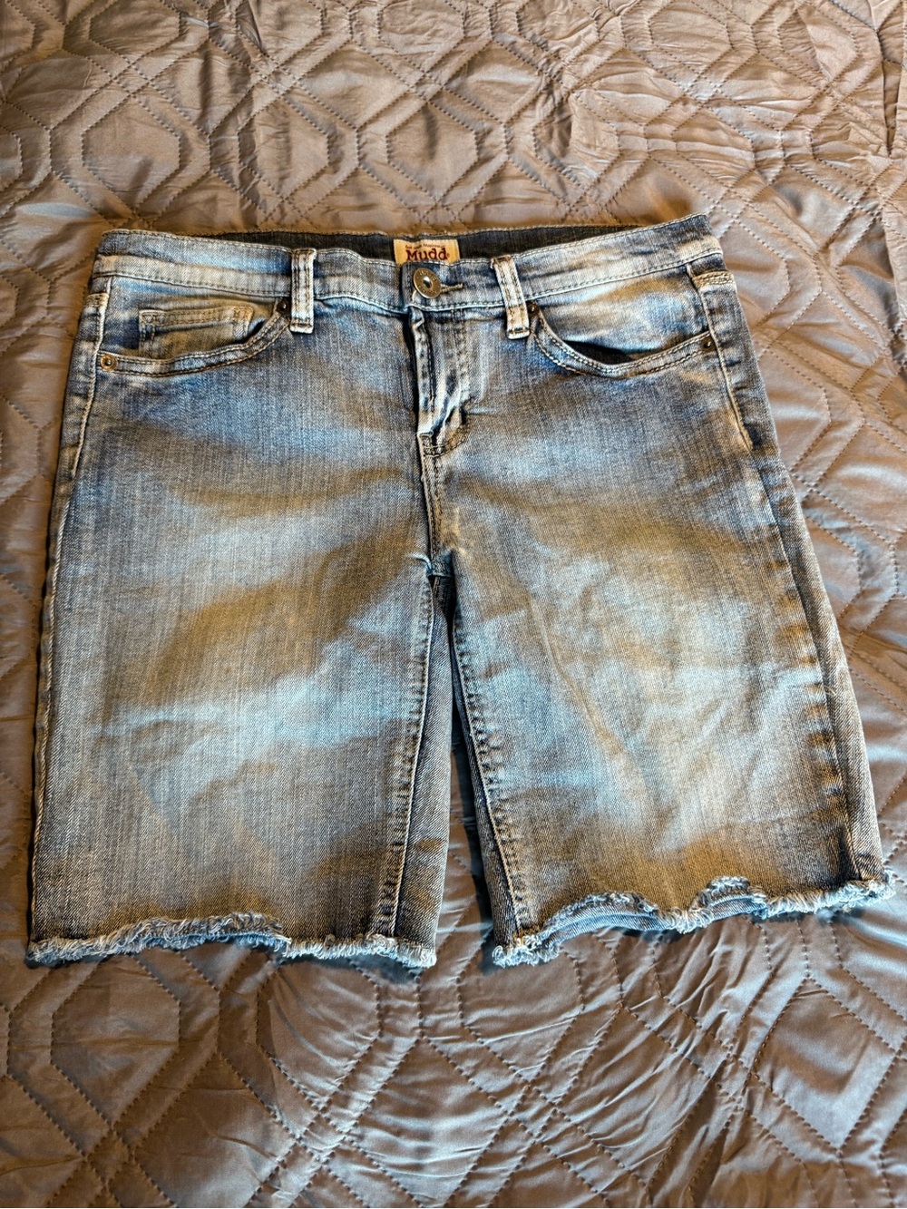 Mudd Light Blue Denim Shorts with Faded Finish. Size 11. Like new!